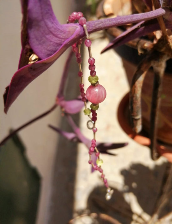 Pulsera de Rubíes, Olivino y Plata