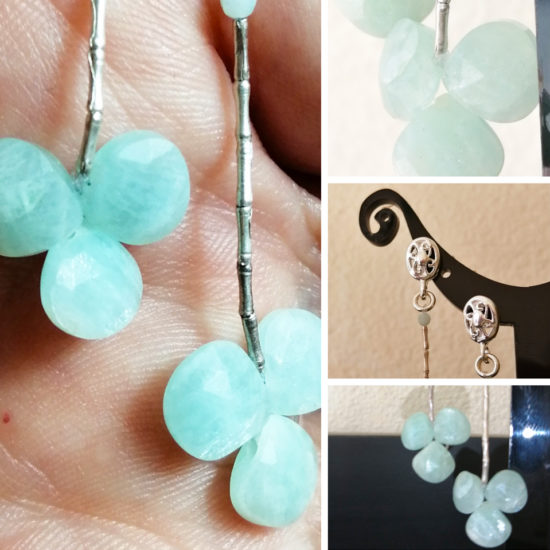 Pendientes Isolde925 Tréboles de Amazonita