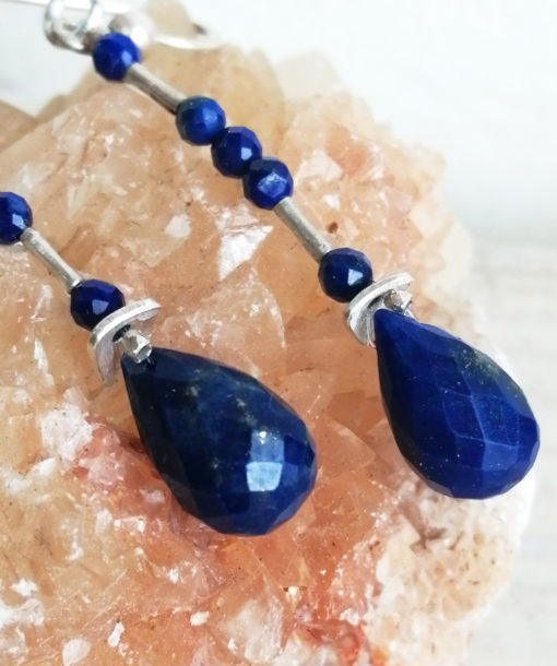 Pendientes Isolde925 Gotas de Lapislazuli y Plata